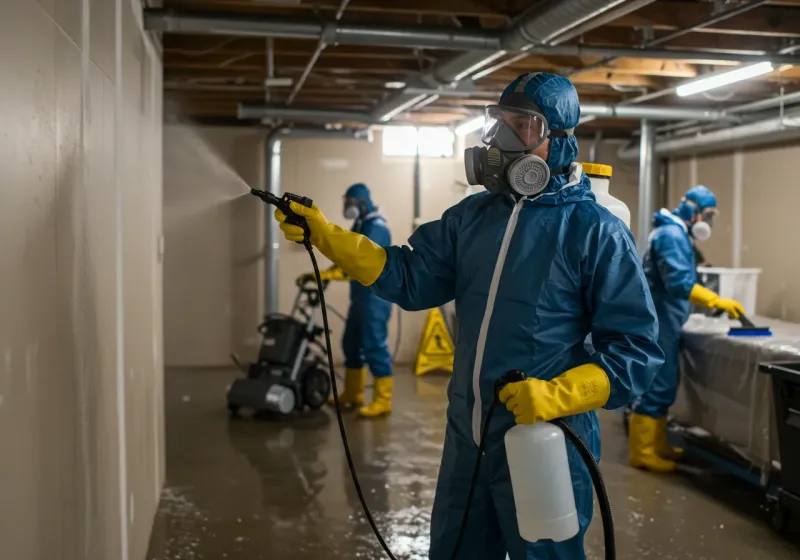 Basement Sanitization and Antimicrobial Treatment process in Granite Falls, NC