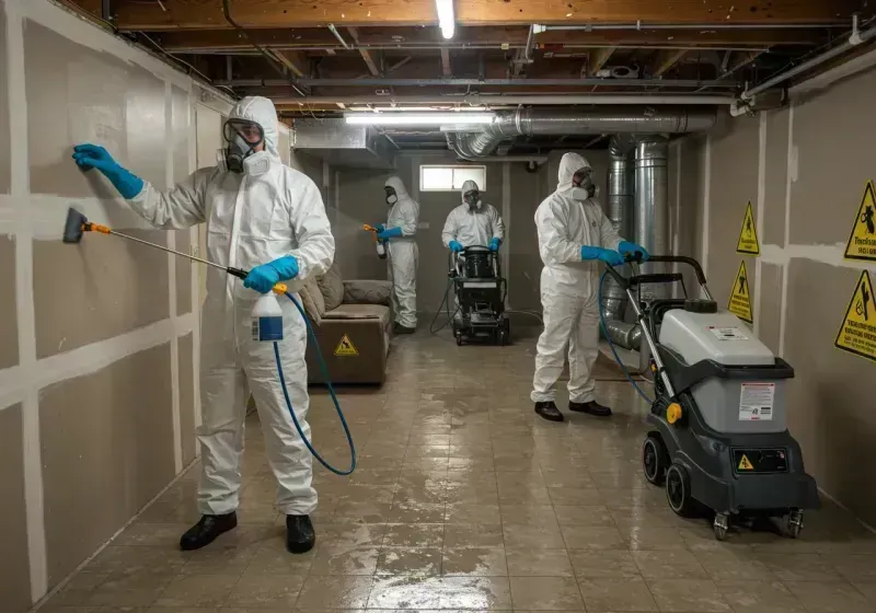 Basement Moisture Removal and Structural Drying process in Granite Falls, NC